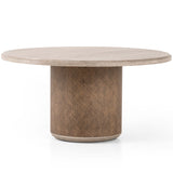 Kiara Round Dining Table, Weathered Blonde-Furniture - Dining-High Fashion Home