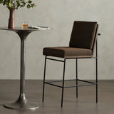 Crete Counter Stool, Fiqa Boucle Cocoa