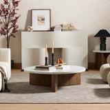 Toli Coffee Table, Italian White-Furniture - Accent Tables-High Fashion Home