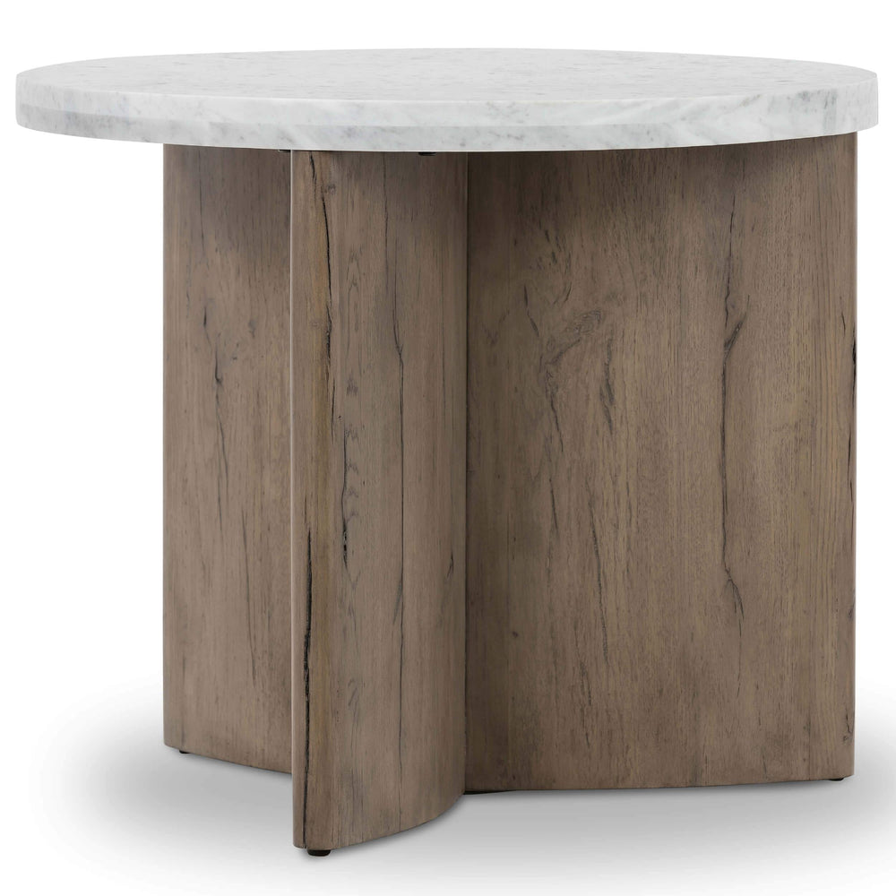 Toli End Table, Italian White-Furniture - Accent Tables-High Fashion Home