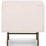 Luella Nightstand, Matte Alabaster-Furniture - Bedroom-High Fashion Home