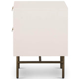 Luella Nightstand, Matte Alabaster-Furniture - Bedroom-High Fashion Home