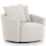 Chloe Swivel Chair, Delta Bisque-Furniture - Chairs-High Fashion Home