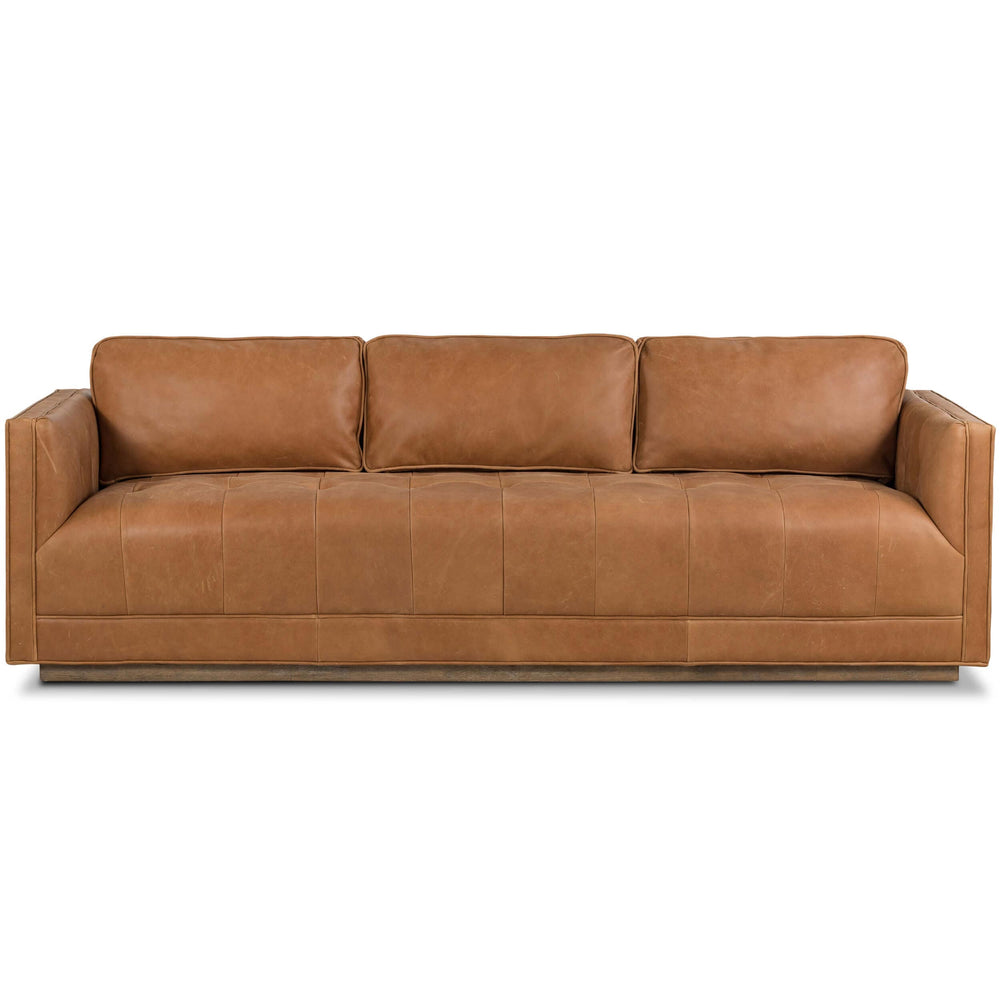 Kiera Leather Sofa, Palermo Cognac