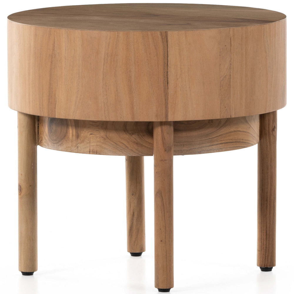 Atmore End Table, Amber Oak-High Fashion Home