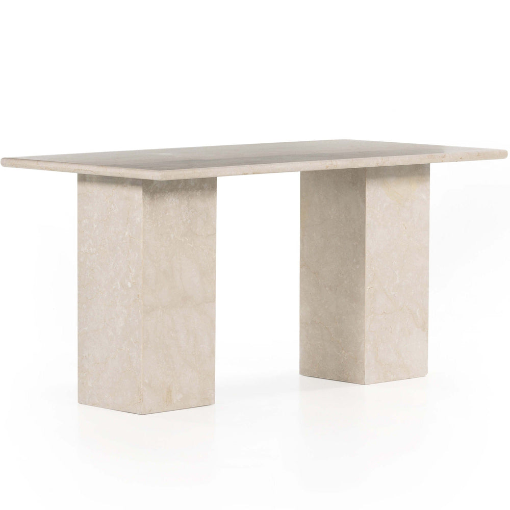 Arum Desk, Cream Marble-High Fashion Home