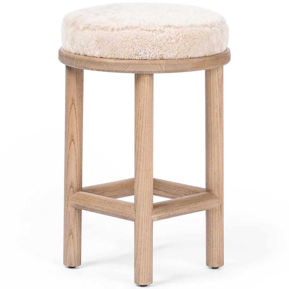 Saldino Counter Stool, Beige-Furniture - Dining-High Fashion Home