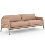 Diana 84" Leather Sofa, Palermo Nude-Furniture - Sofas-High Fashion Home