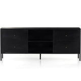 Soto Media Console, Black-Furniture - Storage-High Fashion Home