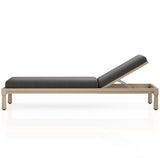 Waller Outdoor Chaise, Charcoal/Washed Brown-Furniture - Chairs-High Fashion Home