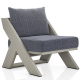 Hagen Outdoor Chair, Faye Navy/Weathered Grey-Furniture - Chairs-High Fashion Home