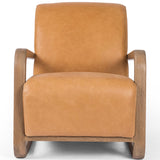 Rhimes Leather Chair, Palermo Butterscotch-Furniture - Chairs-High Fashion Home