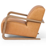 Rhimes Leather Chair, Palermo Butterscotch-Furniture - Chairs-High Fashion Home