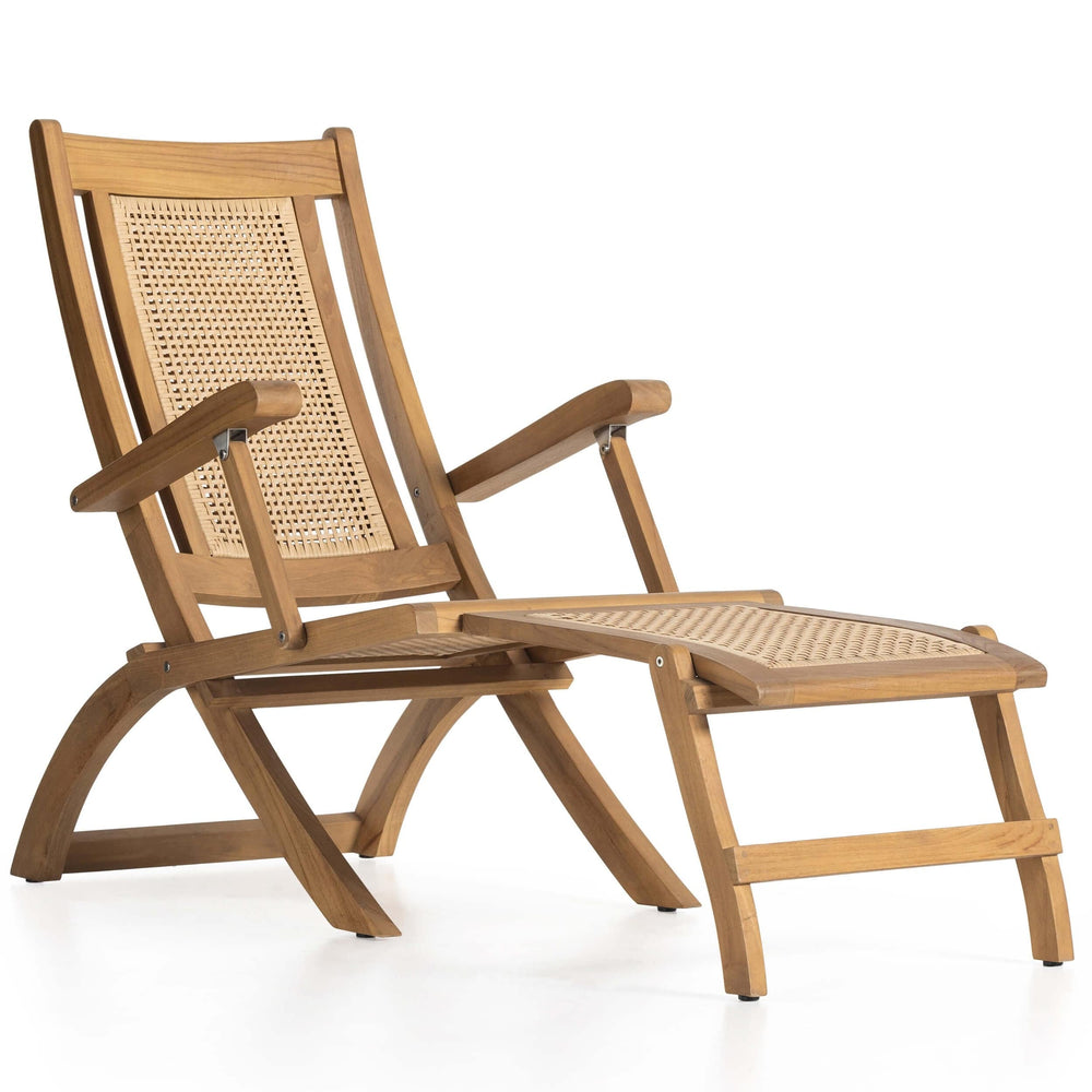 Jost Outdoor Chaise, Natural Teak-Furniture - Chairs-High Fashion Home