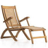 Jost Outdoor Chaise, Natural Teak-Furniture - Chairs-High Fashion Home