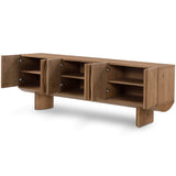 Pickford Media Console, Dusted Oak Veneer-Furniture - Storage-High Fashion Home