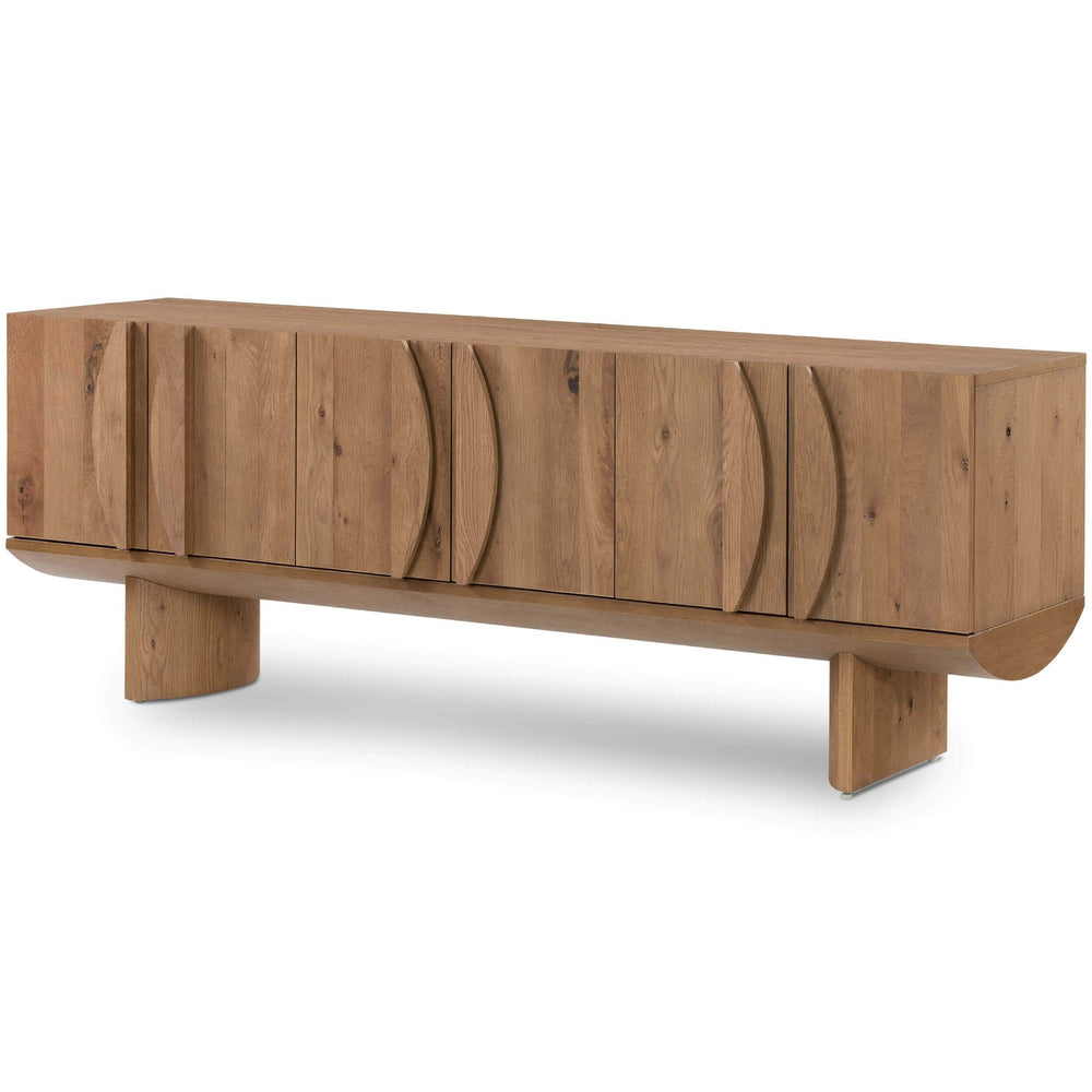 Pickford Media Console, Dusted Oak Veneer-Furniture - Storage-High Fashion Home