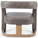 Vivica Leather Chair, Sonoma Grey-Furniture - Chairs-High Fashion Home