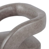 Vivica Leather Chair, Sonoma Grey-Furniture - Chairs-High Fashion Home