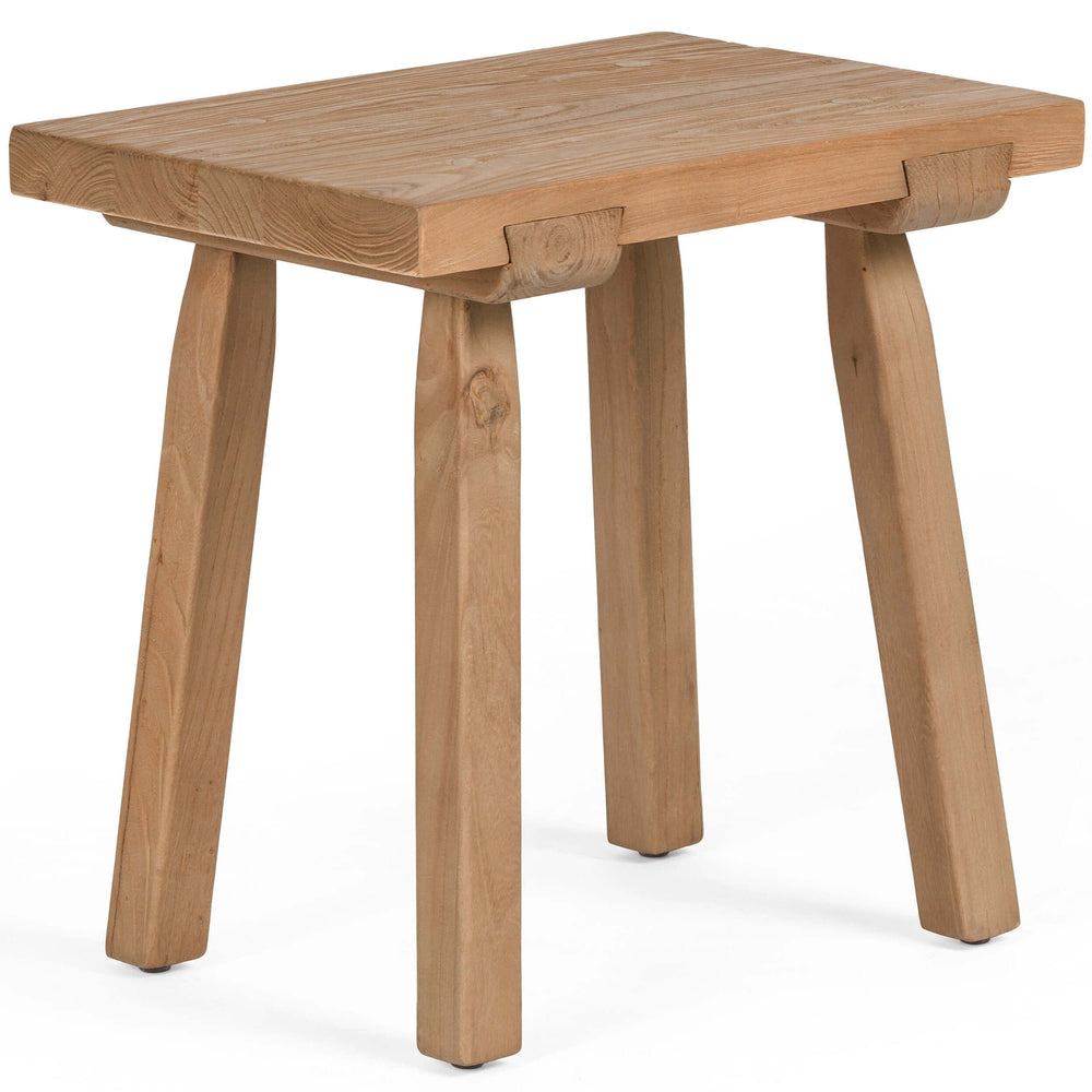 Lahana Accent Stool, Natural Elm-Furniture - Chairs-High Fashion Home