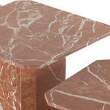 Edina Coffee Table, Rusty Marble-Furniture - Accent Tables-High Fashion Home