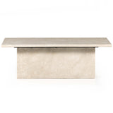 Arum Coffee Table, Cream Marble-Furniture - Accent Tables-High Fashion Home