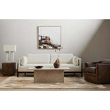 Arum Coffee Table, Cream Marble-Furniture - Accent Tables-High Fashion Home