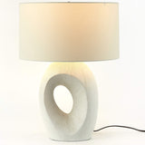 Komi Table Lamp, Textured Matte White-Lighting-High Fashion Home