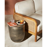 Basil Outdoor Drink Table, Raw Antique-Furniture - Accent Tables-High Fashion Home