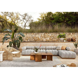 Roma Outdoor 4 Piece Sectional W/Ottoman-Furniture - Sofas-High Fashion Home