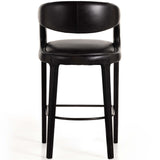 Hawkins Leather Bar Stool, Sonoma Black-Furniture - Dining-High Fashion Home