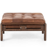 Halston Leather Ottoman, Heirloom Sienna