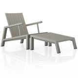 Dorsey Outdoor Chair w/ Ottoman, Weathered Grey-High Fashion Home