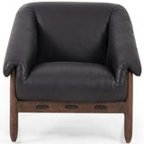 Reggie Leather Chair, Heirloom Black-Furniture - Chairs-High Fashion Home