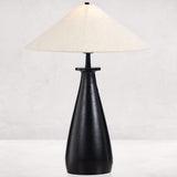 Innes Tapered Shade Table Lamp, Matte Black-Lighting-High Fashion Home