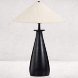 Innes Tapered Shade Table Lamp, Matte Black-Lighting-High Fashion Home