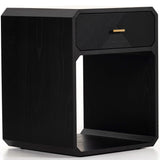 Caspian Nightstand, Black Ash Veneer-Furniture - Bedroom-High Fashion Home