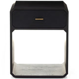 Caspian Nightstand, Black Ash Veneer-Furniture - Bedroom-High Fashion Home