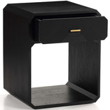 Caspian Nightstand, Black Ash Veneer-Furniture - Bedroom-High Fashion Home