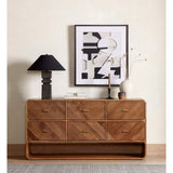 Caspian 6 Drawer Dresser, Natural Ash Veneer-Furniture - Storage-High Fashion Home