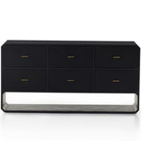 Caspian 6 Drawer Dresser, Black Ash Veneer-Furniture - Storage-High Fashion Home