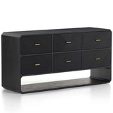 Caspian 6 Drawer Dresser, Black Ash Veneer-Furniture - Storage-High Fashion Home