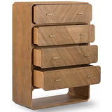 Caspian 4 Drawer Dresser, Natural Ash Veneer-Furniture - Storage-High Fashion Home