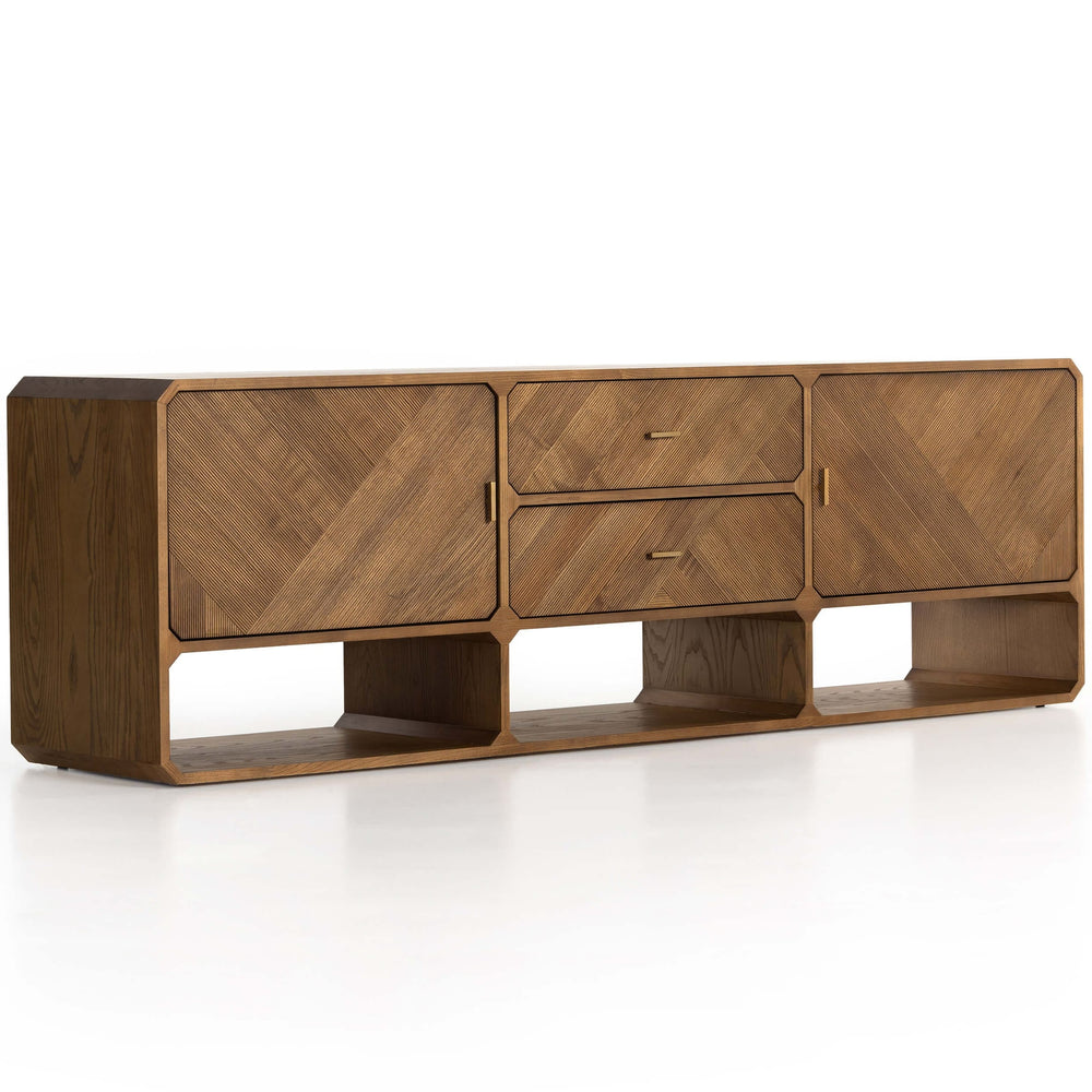 Caspian Media Console, Natural Ash-Furniture - Storage-High Fashion Home