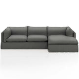 Habitat 2 Piece 112" RAF Sectional, Fallon Charcoal-Furniture - Sofas-High Fashion Home