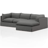 Habitat 2 Piece 112" RAF Sectional, Fallon Charcoal-Furniture - Sofas-High Fashion Home