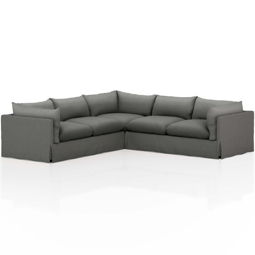 Habitat 3-Piece 111" Sectional, Fallon Charcoal-Furniture - Sofas-High Fashion Home