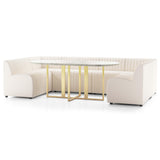 Augustine 120" Dining U-Shape Banquette, Capri Oatmeal-Furniture - Dining-High Fashion Home