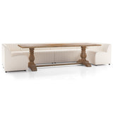 Augustine 154" Dining U-Shape Banquette, Capri Oatmeal-Furniture - Dining-High Fashion Home