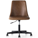 Lyka Leather Desk Chair, Sonoma Chestnut-Furniture - Office-High Fashion Home